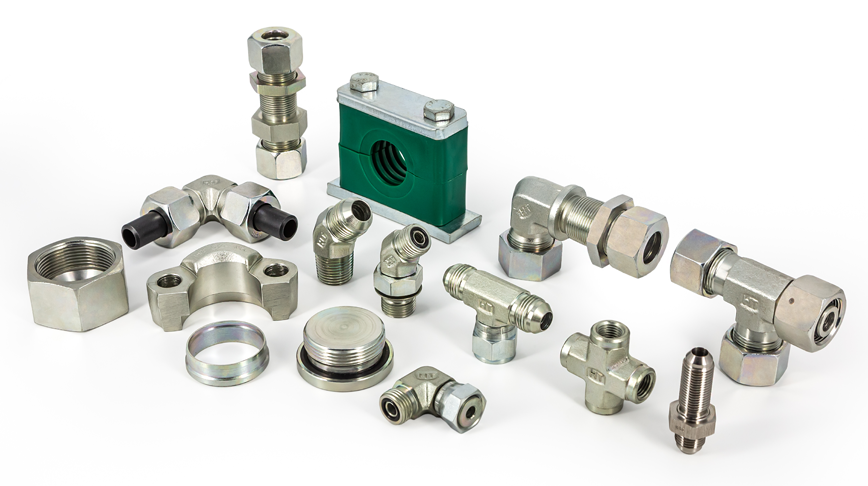 HY-Tech Engineers, Manufacturer Of Hydraulic Fitting, Din - Metric Fittings, Coupling, Elbow, Tee, Connectors, Banjo Connectors, Adaptors, Sae Flanges, Pipe Clamps, Conversion Adaptors, Jic -Tube Fittings, O - Ring Face Seal Fittings.